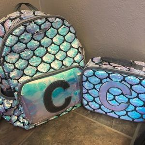 Justice C backpack and lunch box